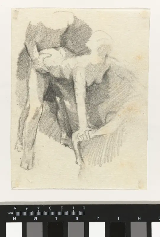 Voorover staande naakte vrouw met naakte man achter haar Wall Art by Gooitzen de Jong - High-Resolution Digital Print