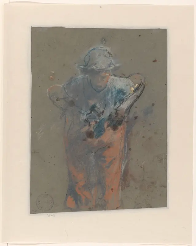 Voorovergebogen staande vrouw Wall Art by Jac van Looij - High-Resolution Digital Print
