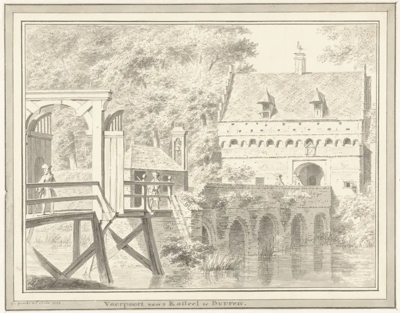 Voorpoort van het kasteel te Buren Wall Art by Cornelis Pronk - High-Resolution Digital Print