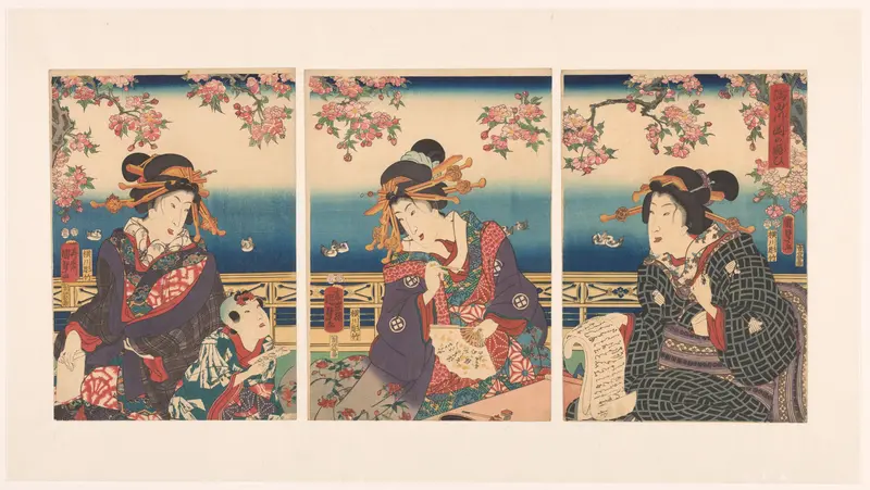 Voorspoed in de bergen langs de Sumida rivier Wall Art by Unknown - High-Resolution Digital Print
