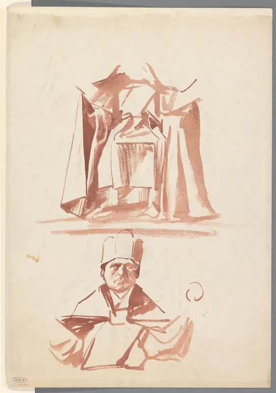 Voorstudie voor de Eerste Bossche Wand: Keizer Frederik Barbarossa Wall Art by Antoon Derkinderen - High-Resolution Digital Print