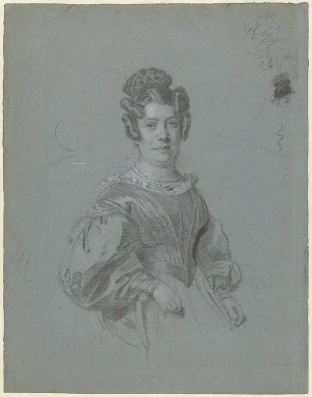 Voorstudie voor het portret van Aleida Maria Engelberts, echtgenote van prof. Hendrik Cock Wall Art by Charles Howard Hodges - High-Resolution Digital Print