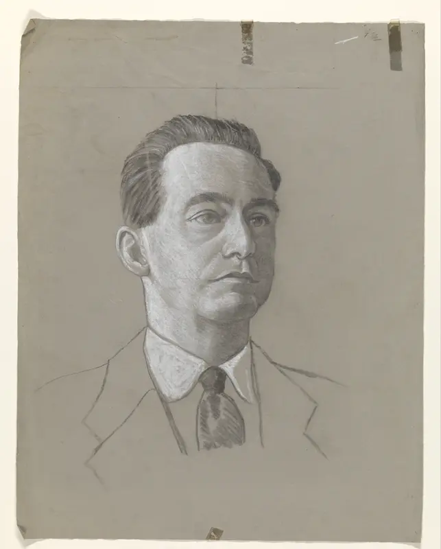 Voorstudie voor het portret van Gijsbert Leonard van den Bergh Wall Art by Carel Willink - High-Resolution Digital Print