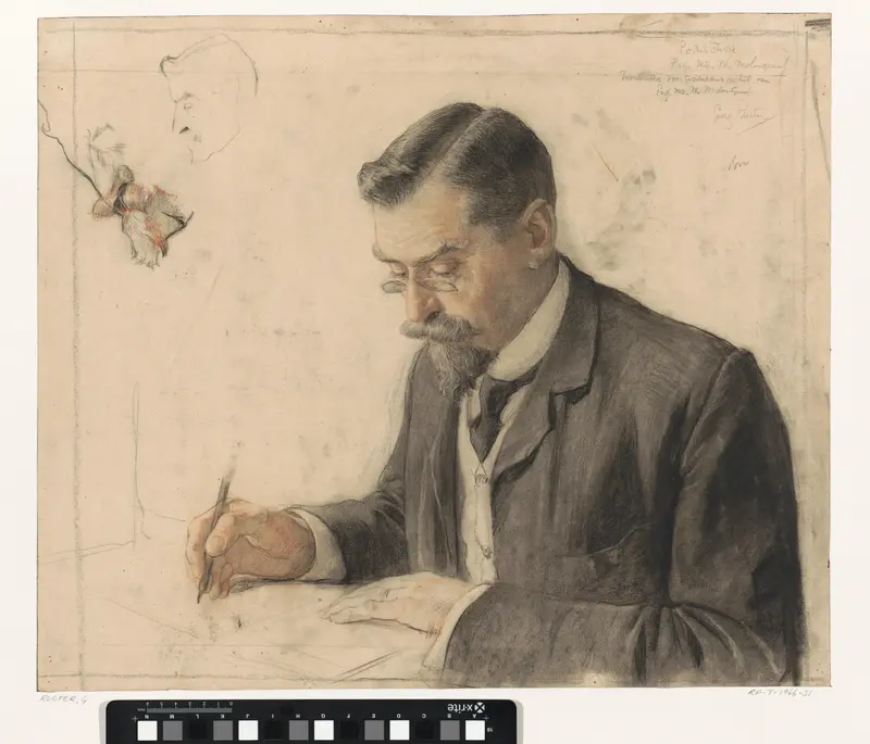 Voorstudie voor het portret van prof. mr. N. Molengraaf Wall Art by Georg Rueter - High-Resolution Digital Print