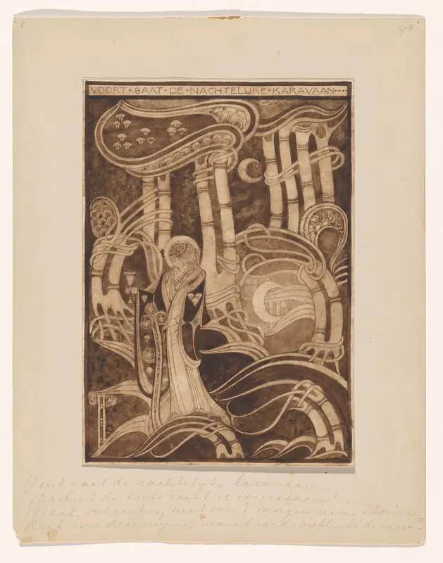 Voort gaat de nachtelijke karavaan Wall Art by Willem Arondéus - High-Resolution Digital Print