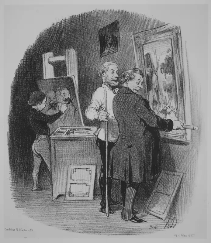 Votre tableau me plairait aussi...., from Les Bons Bourgeois, published in Le Charivari, October 12, 1846 Wall Art by Honoré Daumier - High-Resolution Digital Print