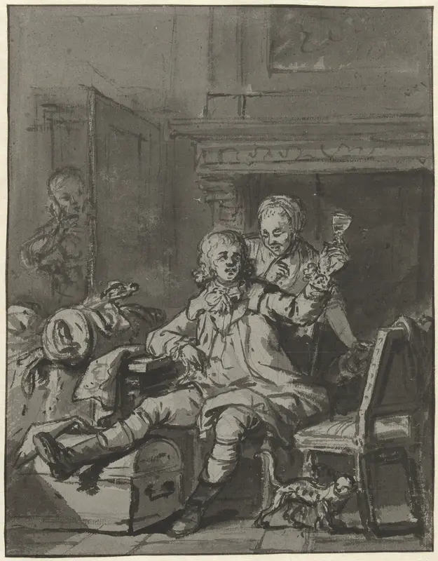 Vrolijk gezelschap Wall Art by Abraham van Strij (I) - High-Resolution Digital Print