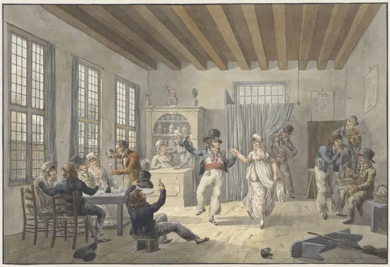 Vrolijk gezelschap in een herberg Wall Art by Jan Anthonie Langendijk Dzn - High-Resolution Digital Print