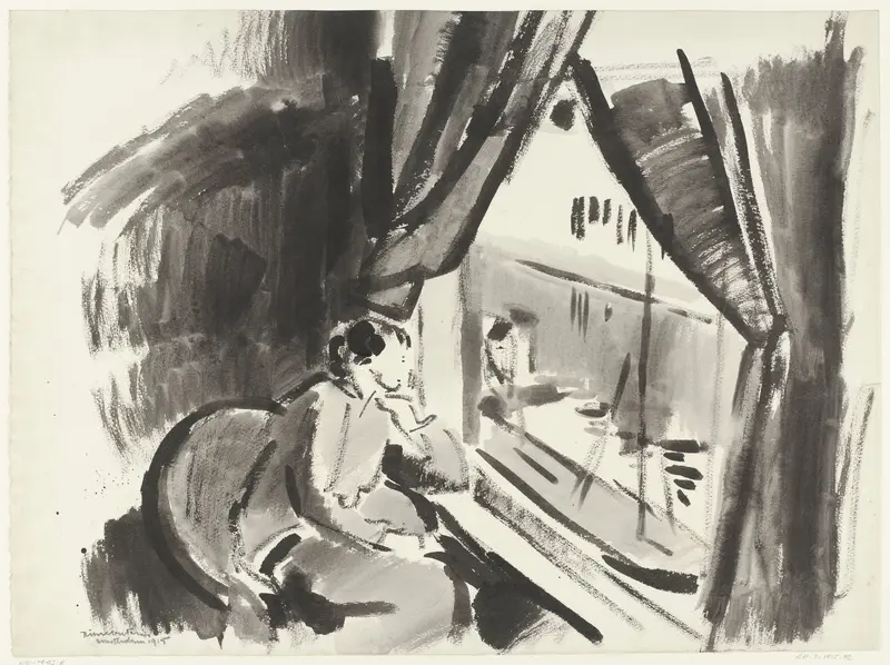 Vrouw aan 't venster Wall Art by Rik Wouters - High-Resolution Digital Print