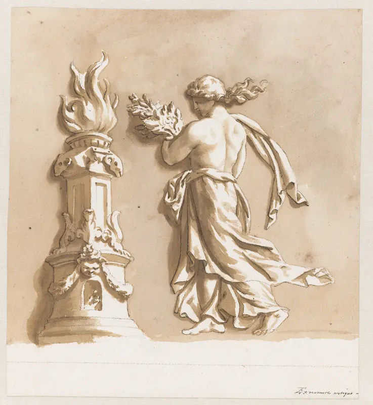 Vrouw bij een altaar Wall Art by Jan de Bisschop - High-Resolution Digital Print