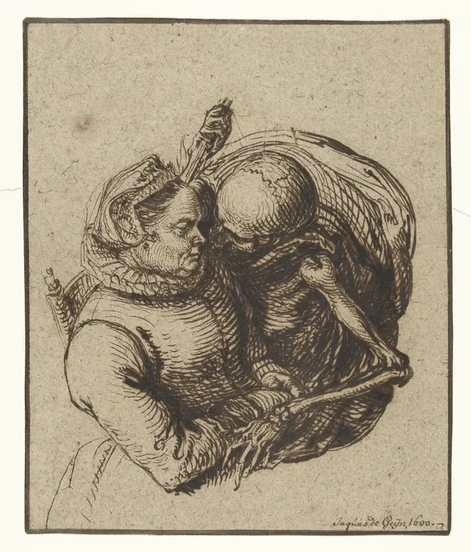 Vrouw en de Dood Wall Art by Jacques de Gheyn (II) - High-Resolution Digital Print