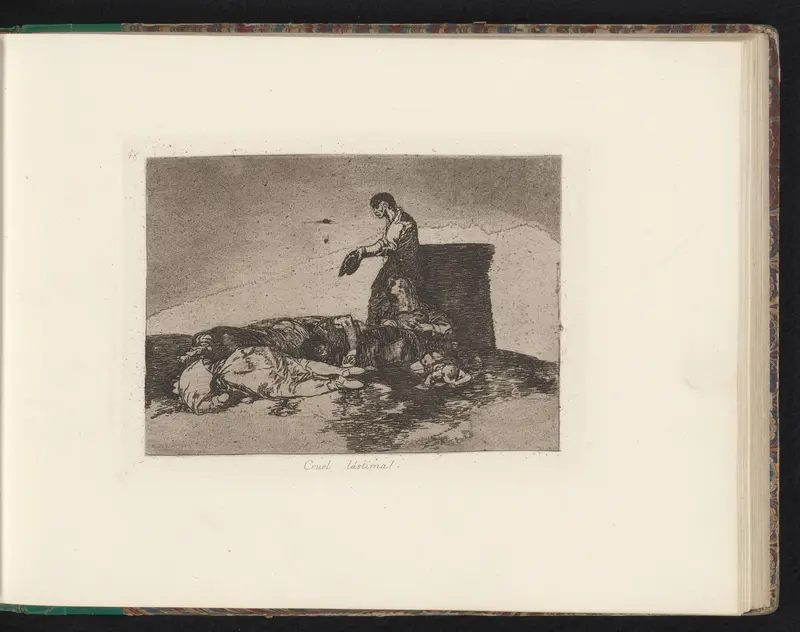 Vrouw en man bij lichamen van gevallenen Wall Art by Francisco de Goya - High-Resolution Digital Print