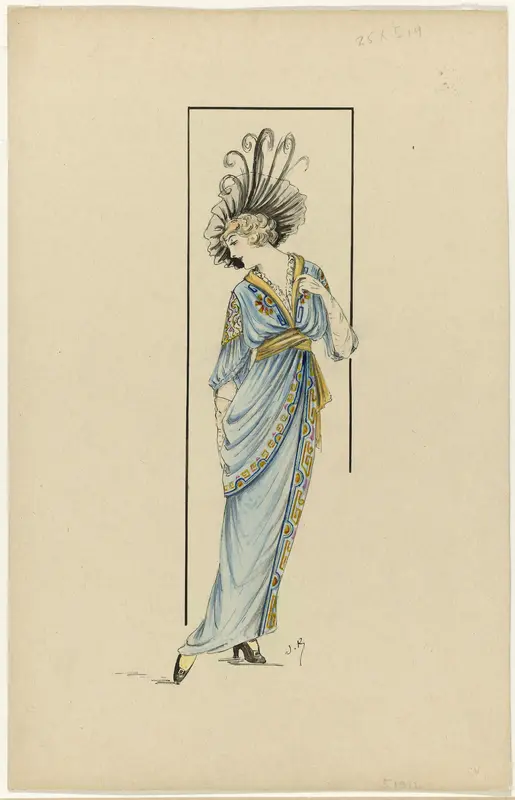 Vrouw in blauwe jurk, 1913-1914 Wall Art by Unknown - High-Resolution Digital Print