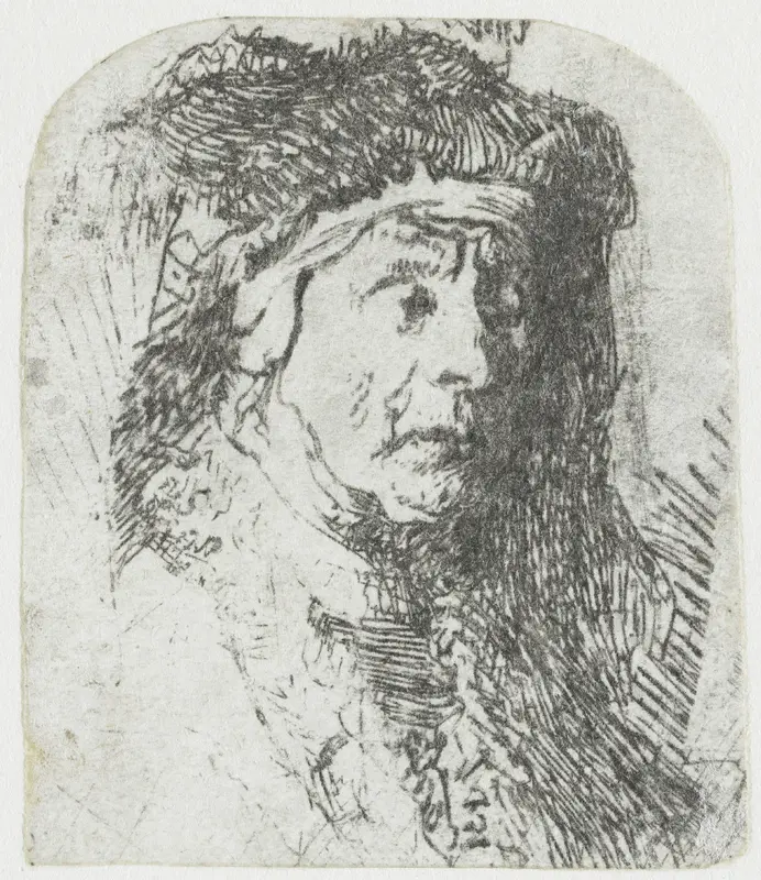 Vrouw in een met bont afgezette mantel Wall Art by Rembrandt van Rijn - High-Resolution Digital Print