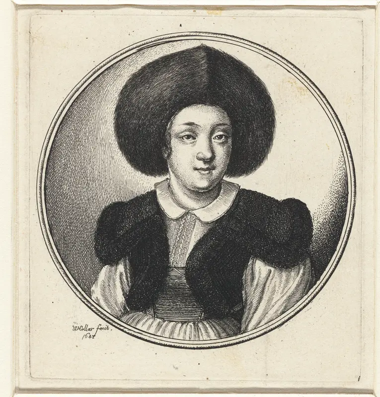 Vrouw met bontmuts Wall Art by Unknown - High-Resolution Digital Print