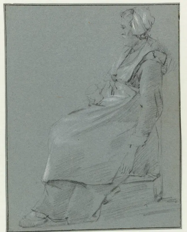 Vrouw met een glas in de hand Wall Art by Unknown - High-Resolution Digital Print