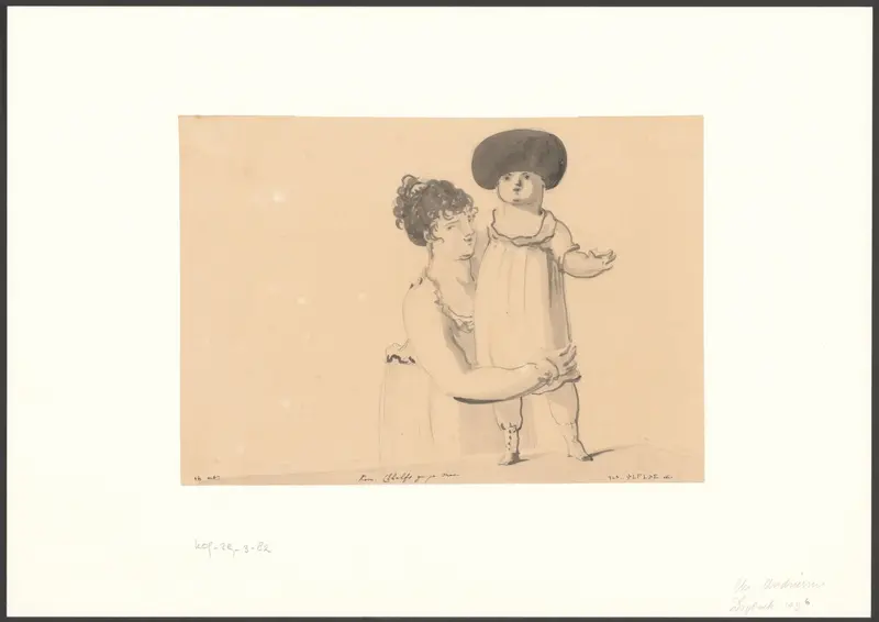 Vrouw met een kind met valhelm Wall Art by Christiaan Andriessen - High-Resolution Digital Print
