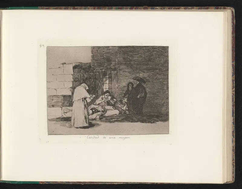 Vrouw met een schaal in een duistere ruimte met enkele personen Wall Art by Francisco de Goya - High-Resolution Digital Print