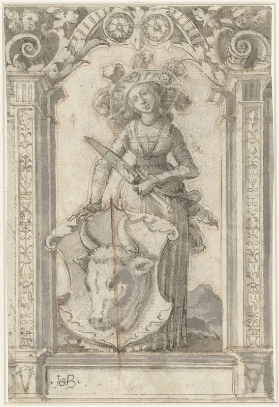 Vrouw met een slachtmes Wall Art by Unknown - High-Resolution Digital Print