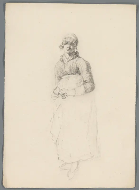 Vrouw met een wijnglas in haar hand Wall Art by anonymous - High-Resolution Digital Print