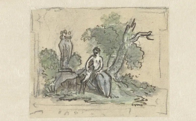 Vrouw met hond in park Wall Art by Jurriaan Andriessen - High-Resolution Digital Print