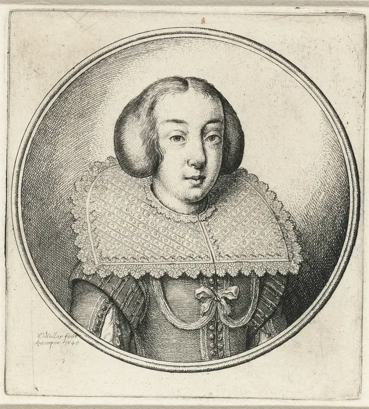 Vrouw met stijve kanten kraag Wall Art by Unknown - High-Resolution Digital Print