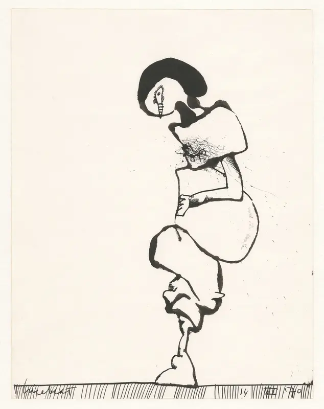 Vrouw met zwart haar Wall Art by Lucebert - High-Resolution Digital Print