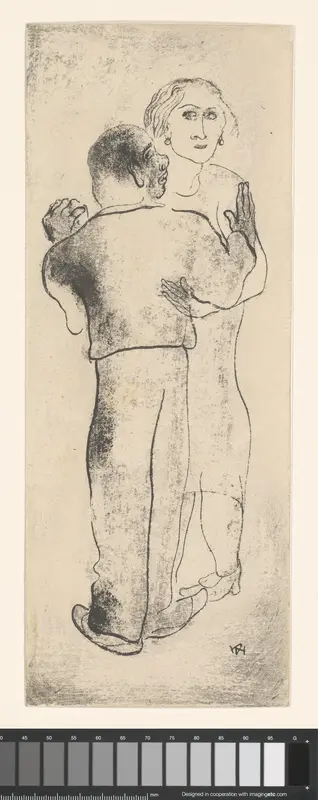 Vrouw met zwarte man, dansend Wall Art by Unknown - High-Resolution Digital Print