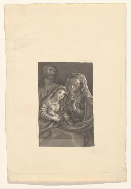 Vrouw onderwijst een jong meisje Wall Art by Unknown - High-Resolution Digital Print
