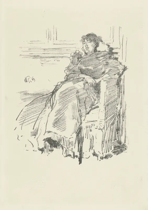Vrouw op een bank Wall Art by Thomas Robert Way - High-Resolution Digital Print
