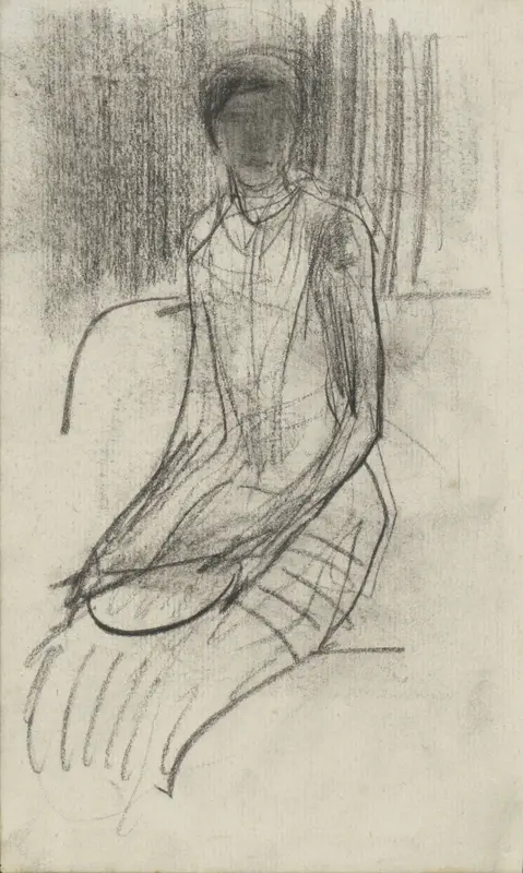 Vrouw op een bank Wall Art by George Hendrik Breitner - High-Resolution Digital Print