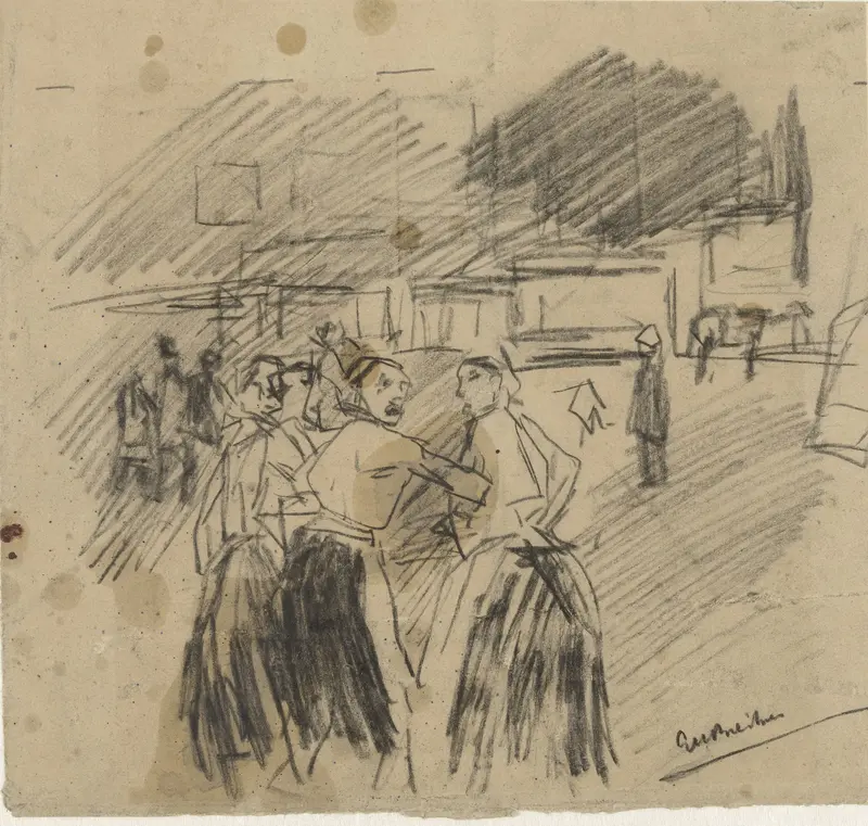 Vrouwen op de Dam Wall Art by George Hendrik Breitner - High-Resolution Digital Print
