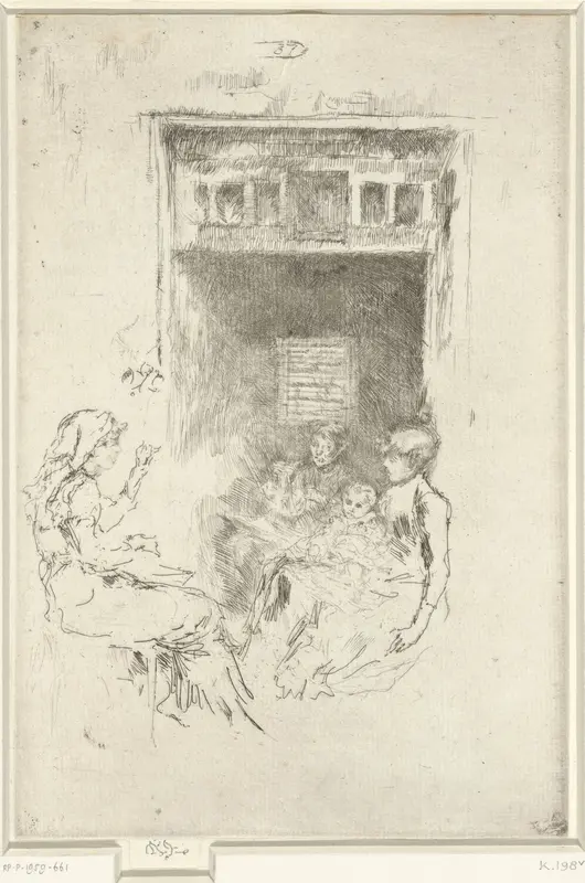 Vrouwen rijgen kralen Wall Art by Unknown - High-Resolution Digital Print