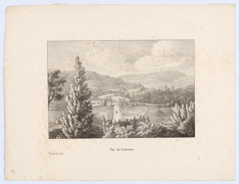 Vue de Lebanon Wall Art by Charlotte Bonaparte - High-Resolution Digital Print