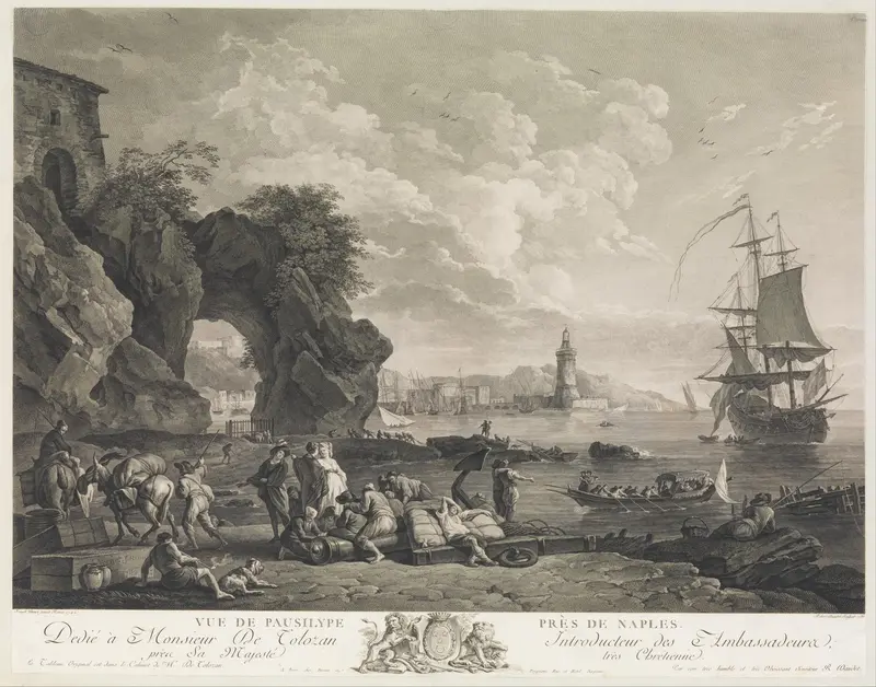Vue de Pausilype Près de Naples Wall Art by Robert Daudet - High-Resolution Digital Print