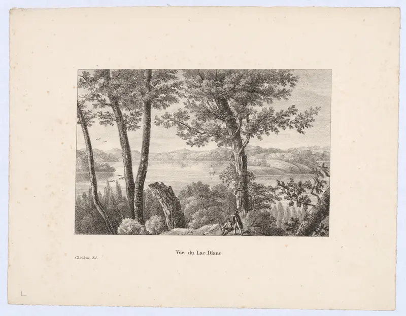 Vue du Lac Diane Wall Art by Charlotte Bonaparte - High-Resolution Digital Print