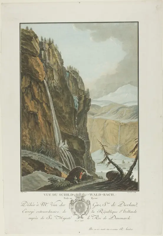 Vue du Schild-Wald-Bach, Prise Enhiver Wall Art by Charles Melchior Descourtis - High-Resolution Digital Print