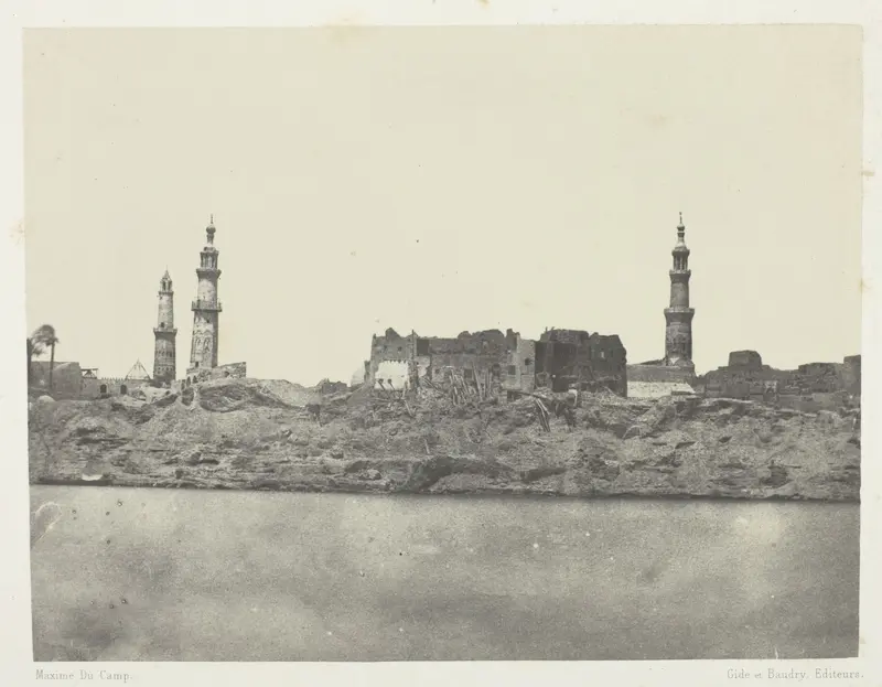 Vue Générale, Girgeh, Haute-Egypte, plate 14 from the album "Egypte, Nubie, Palestine et Syrie" (1852)