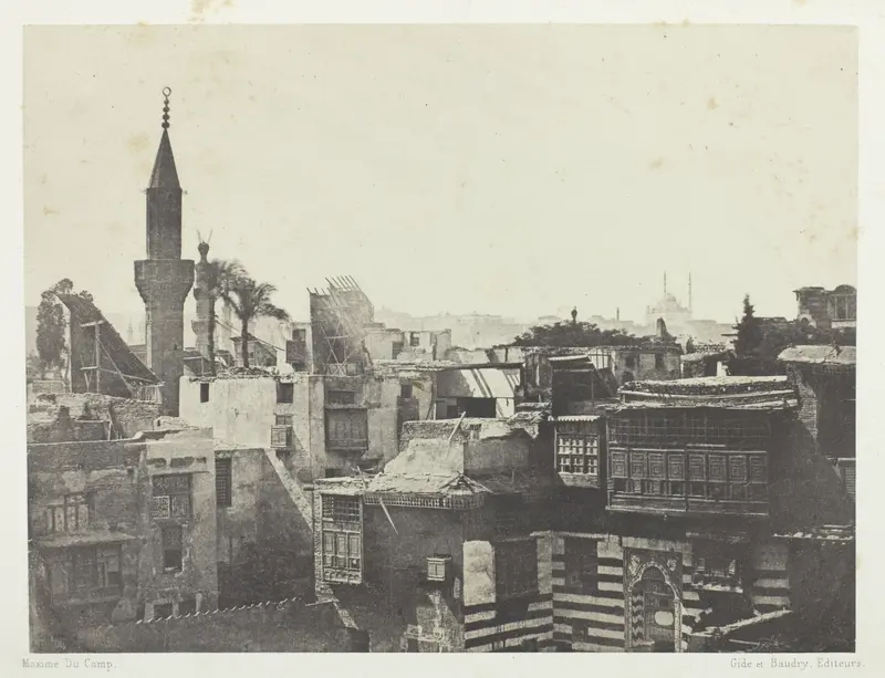 Vue Générale Prise a l'Ouest, Le Kaire, plate 1 from the album "Egypte, Nubie, Palestine et Syrie," (1852)