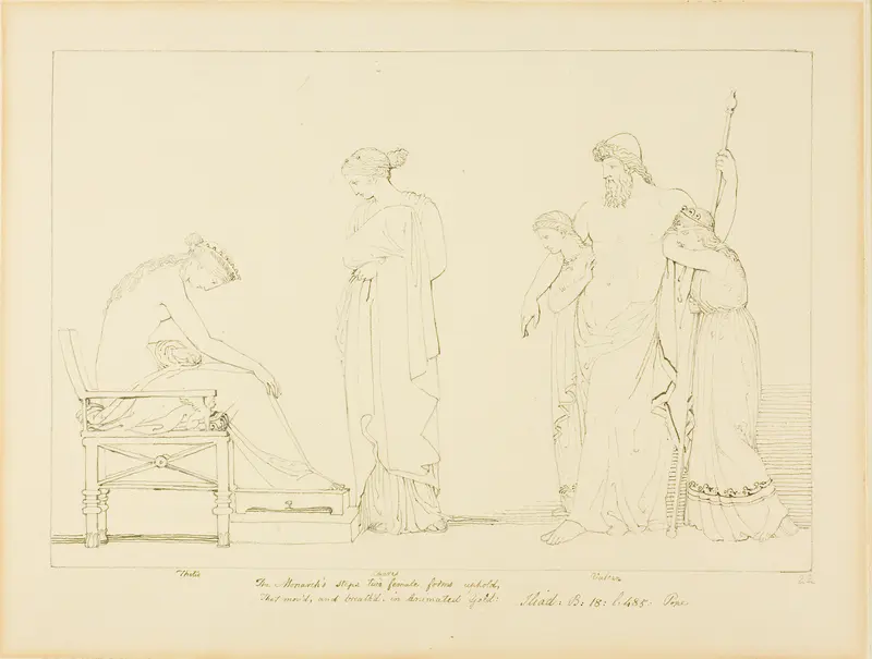 Vulcan and Thetis Wall Art by John Flaxman - High-Resolution Digital Print