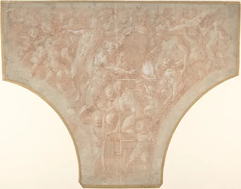 Vulcan Forging the Darts of Cupid Wall Art by Francesco Primaticcio - High-Resolution Digital Print