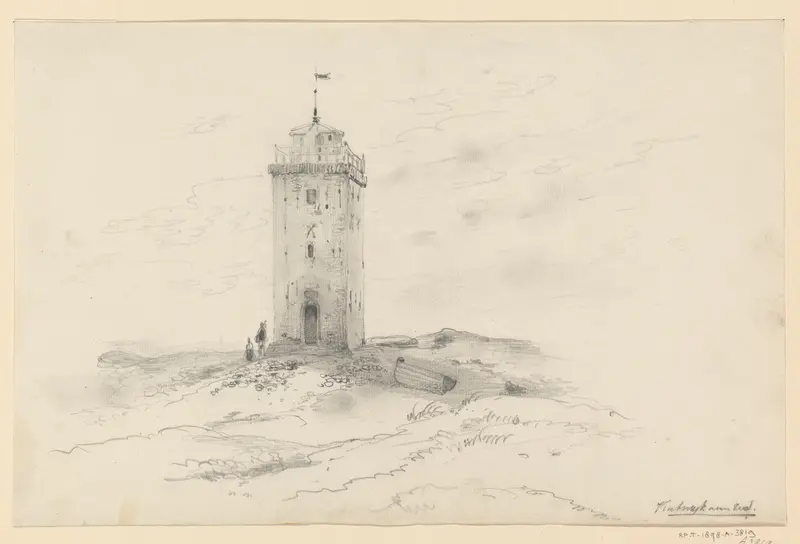 Vuurtoren van Katwijk aan Zee Wall Art by Willem Anthonie van Deventer - High-Resolution Digital Print