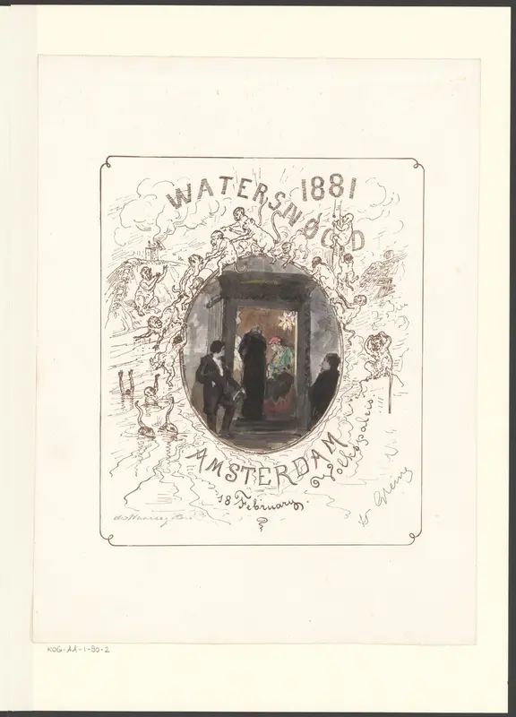 Waarzegster op de fancy-fair in het Paleis voor Volksvlijt ten bate van de slachtoffers van de watersnood van 18 februari 1881 Wall Art by Unknown - High-Resolution Digital Print