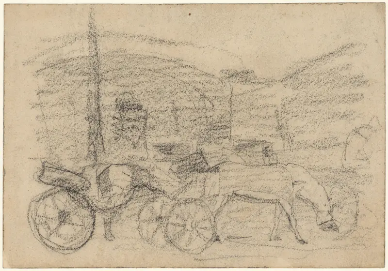 Wachtend koetsje, Berlijn 1888 Wall Art by Theo Nieuwenhuis - High-Resolution Digital Print