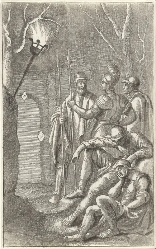 Wachters bij graf van Christus Wall Art by Wenceslaus Hollar - High-Resolution Digital Print