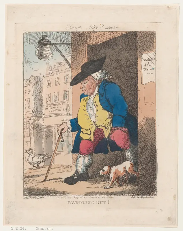 Waddling Out! Wall Art by Thomas Rowlandson - High-Resolution Digital Print
