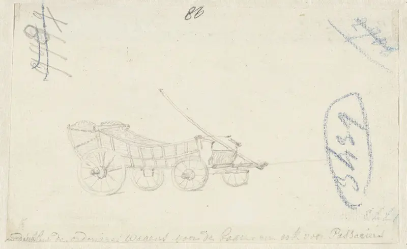 Wagen in Duitsland voor vervoer van bagage en passagiers Wall Art by Aert Schouman - High-Resolution Digital Print
