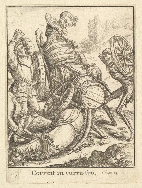 Waggoner, from "Dance of Death" Wall Art by Wenceslaus Hollar - High-Resolution Digital Print