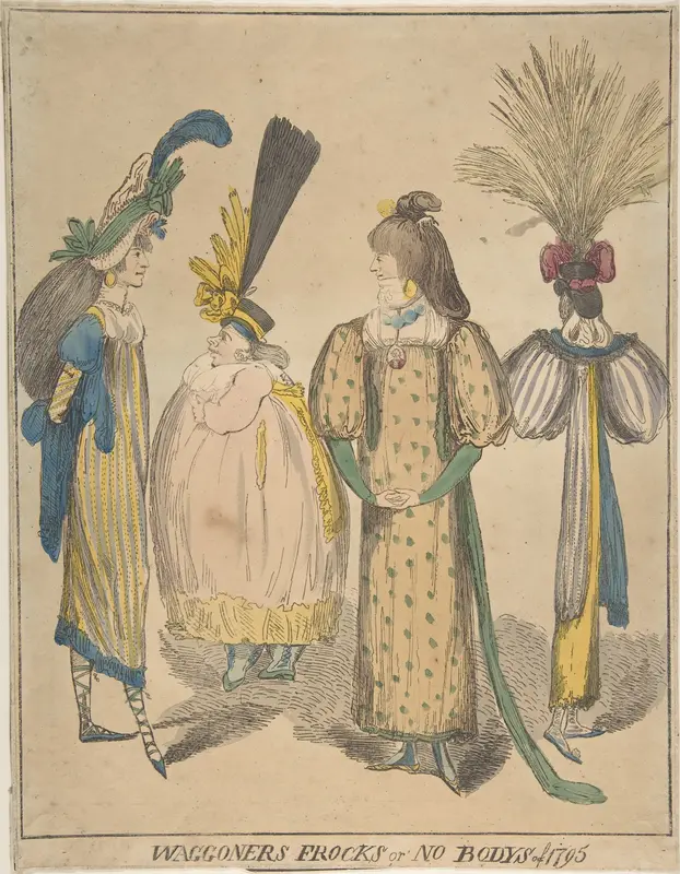 Waggoners Frocks or No Bodys of 1795 Wall Art by Isaac Cruikshank - High-Resolution Digital Print