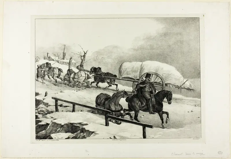 Wagon Ascending a Slope